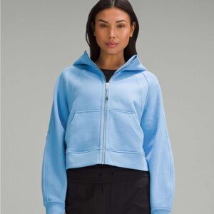 Lululemon Cropped Scuba Half Zip M/L Aero Blue